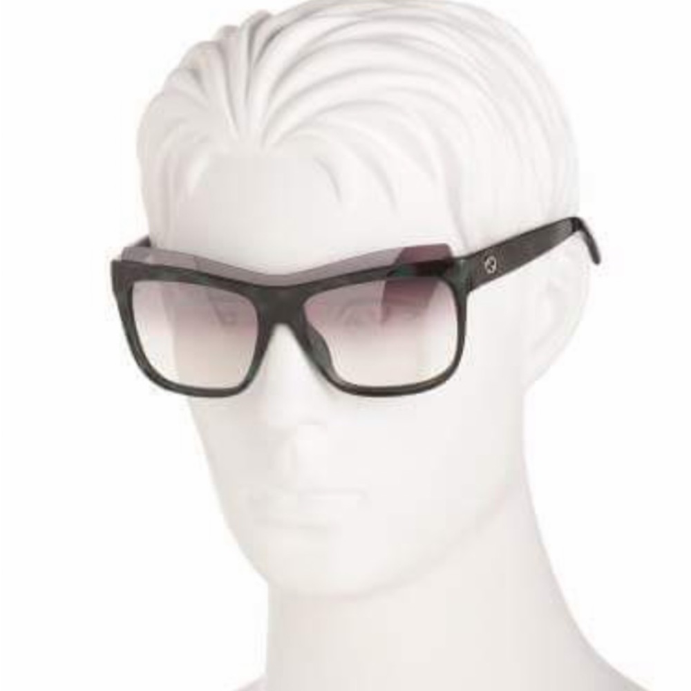 NEW GUCCI DOUBLE GG SUNGLASSES FRAME EYEBROW MASK BLUE TORTOISE 3782 TEAL BROWN